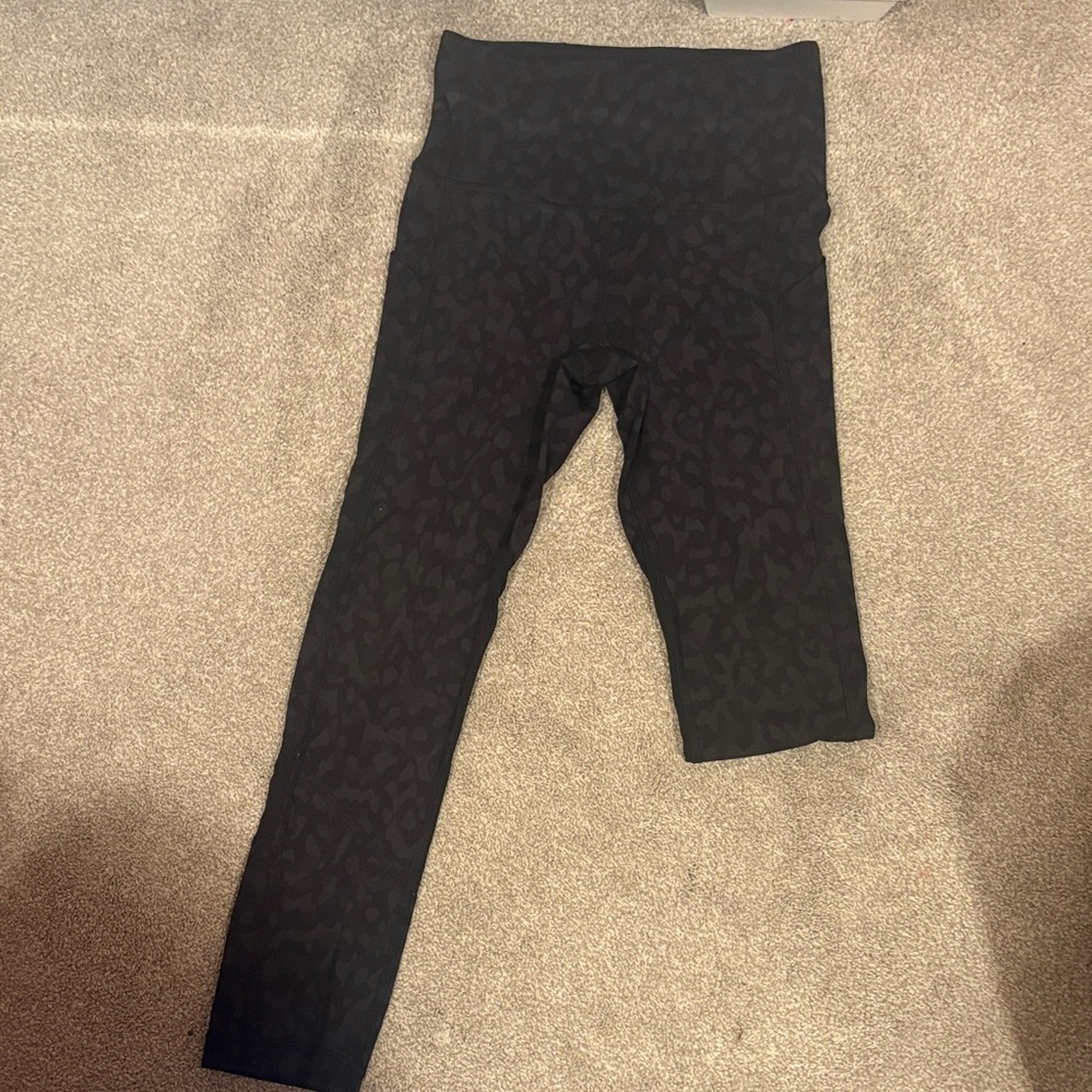 Lululemon Athletica Black Patterned Leggings